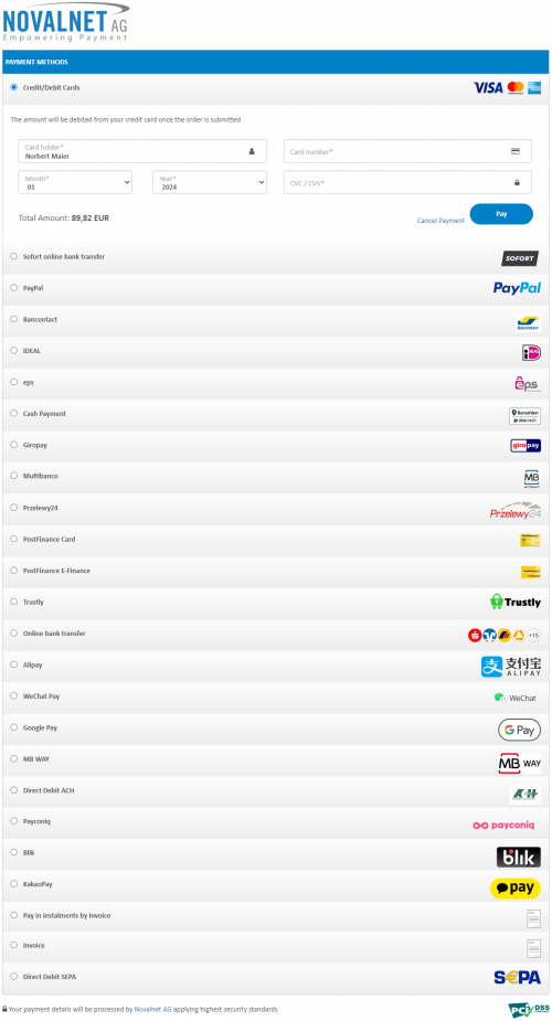 SyliusNovalnetPayment Plugin by Novalnet AG